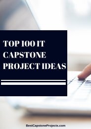 Top 100 It Capstone Project Ideas