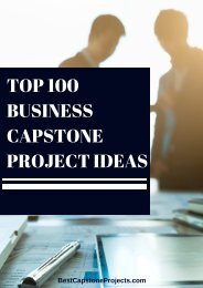 Business Capstone Project Ideas