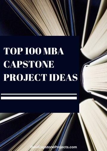 MBA Capstone Project Ideas