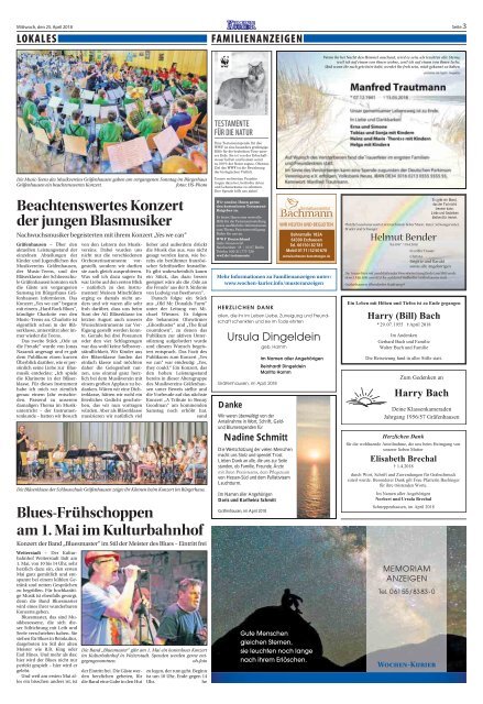 Wochen-Kurier 17/2018 - Lokalzeitung für Weiterstadt und Büttelborn