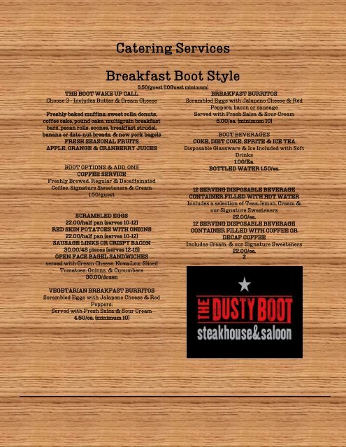 Boot2Go - The Dusty Boot