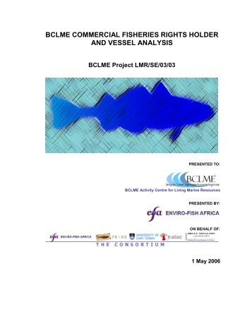 bclme commercial fisheries rights holder and vessel analysis