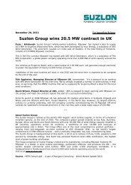 Suzlon Group wins 20.5 MW contract in UK