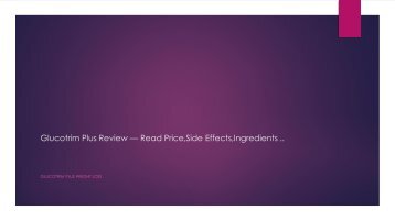 Glucotrim Plus Review — Read Price,Side Effects,Ingredients ..