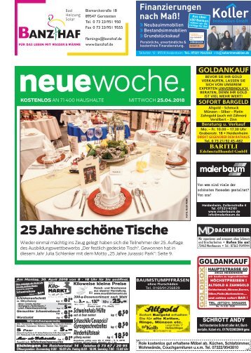 25.04.2018 Neue Woche