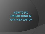 How to Quickly  fix overheating issue in a acer laptop