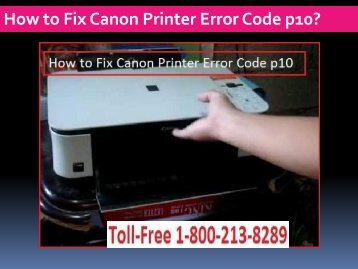 Canon Printer Error code p10