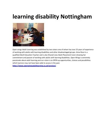 6 Adult learning Nottingham