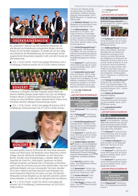 wasistlos Bad Füssing Magazin Mai 2018