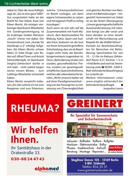 Lichterfelde West extra APR/MAI 2017