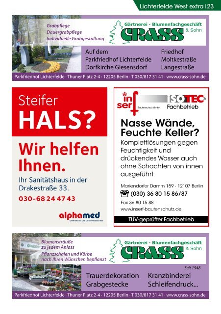 Lichterfelde West extra APR/MAI 2017