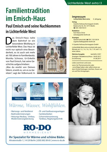 Lichterfelde West extra APR/MAI 2017