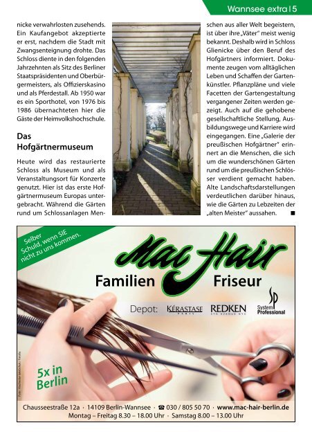 Wannsee extra FEB/MRZ 2017