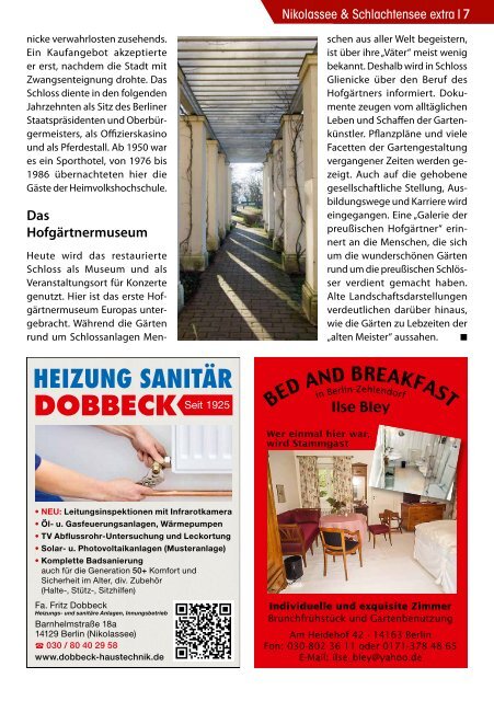 Nikolassee & Schlachtensee extra FEB/MRZ 2017