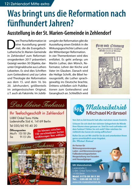 Zehlendorf Mitte extra FEB/MRZ 2017