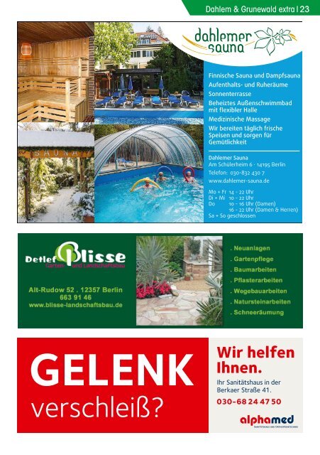 Dahlem & Grunewald extra FEB/MRZ 2017