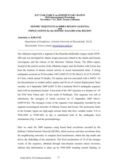 DYNAMICS and ACTIVE PROCESSES - International Lithosphere ...