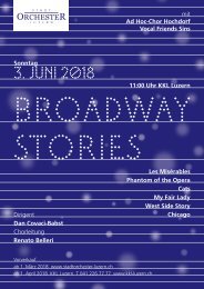 Programm Broadway Stories