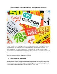 5 Reasons Why Coupons Have Become Leading Aspect On Internet (1)