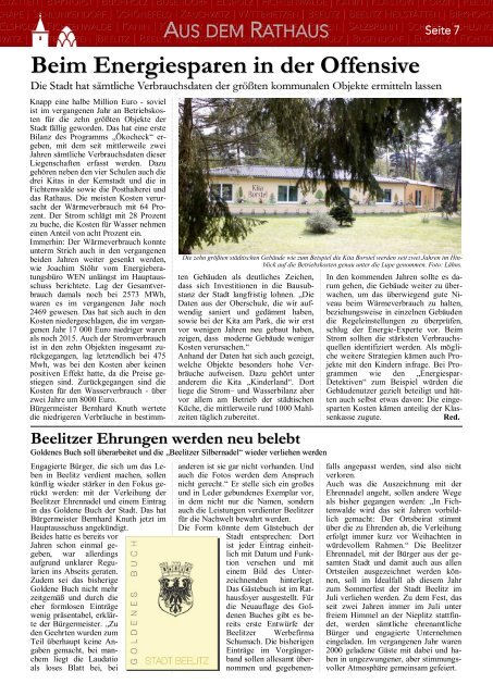 Beelitzer Nachrichten - April 2018
