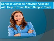 Connect Laptop to Antivirus Account with Help of Trend Micro _Support Team