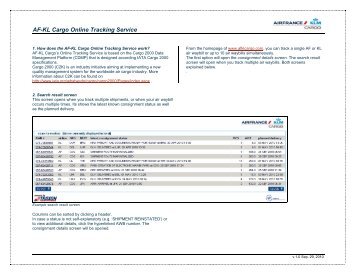 TRAXON CDMP (Cargo Data Management Portal) is a Cargo ... - KLM