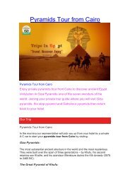 Pyramids Tours from Cairo