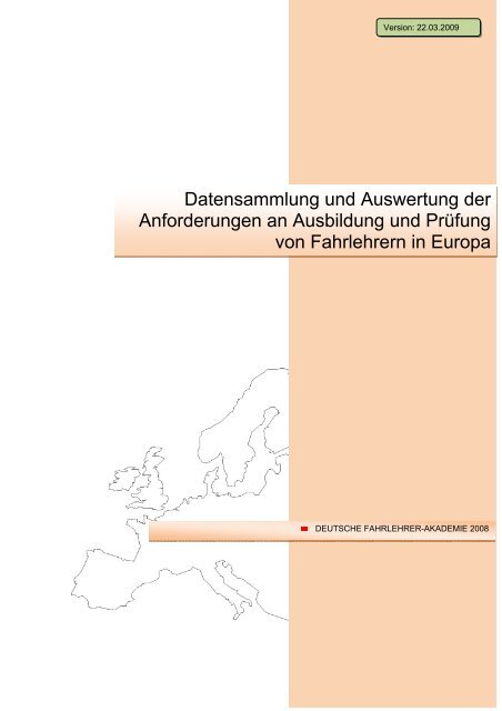 Datensammlung und Auswertung der Anforderungen an Ausbildung ...