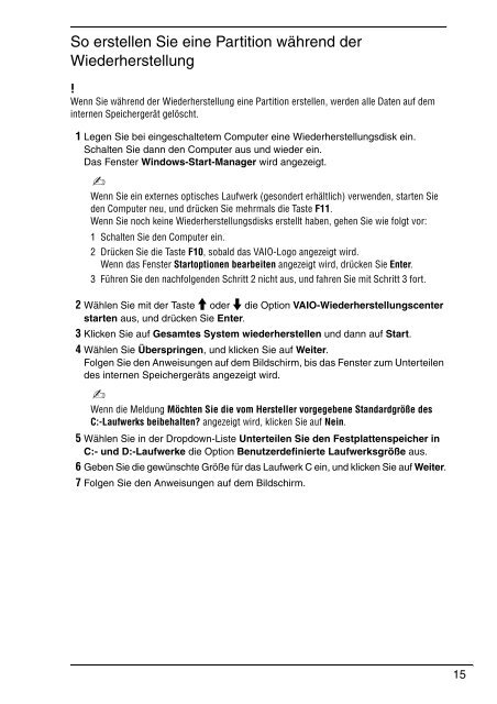 Sony VGN-NW20ZF - VGN-NW20ZF Guide de d&eacute;pannage Allemand