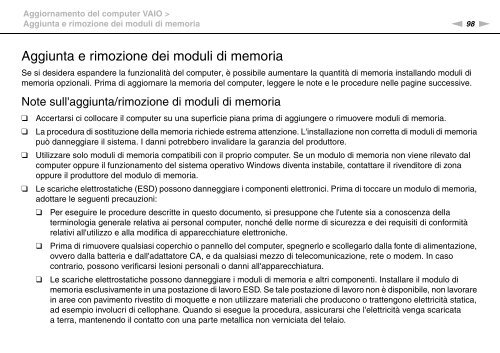 Sony VGN-NW20ZF - VGN-NW20ZF Mode d'emploi Italien