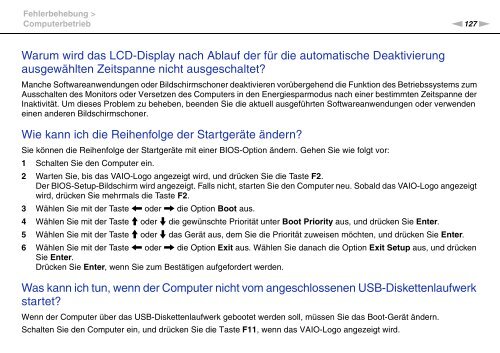 Sony VPCEC1A4E - VPCEC1A4E Mode d'emploi Allemand