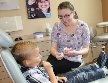 Dental hygienists love talking to kids at Alaska Center for Dentistry PC