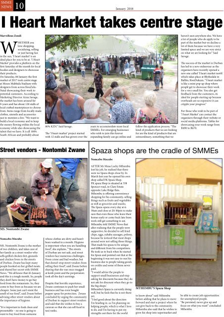 SMME NEWS  - JAN 2018 ISSUE