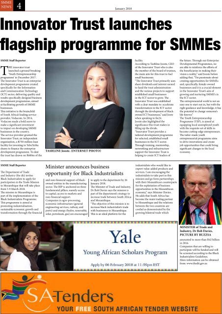 SMME NEWS  - JAN 2018 ISSUE