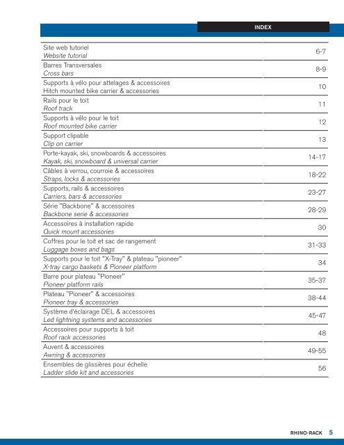 Catalogue Rhino-Rack 2018