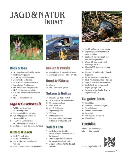 Jagd & Natur Ausgabe Mai 2018 | Vorschau