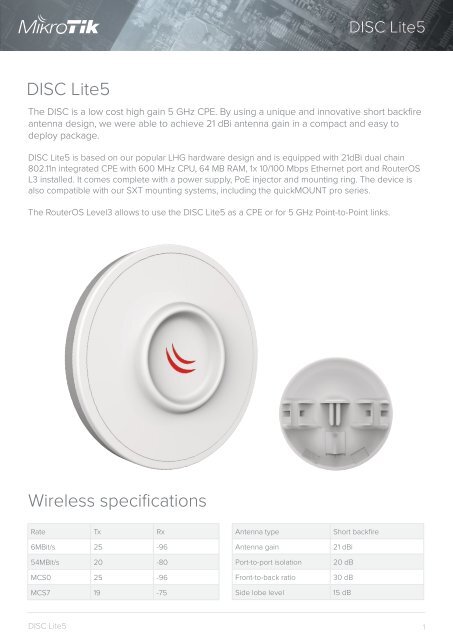 Disc Lite5 Mikrotik Mstream Com Ua