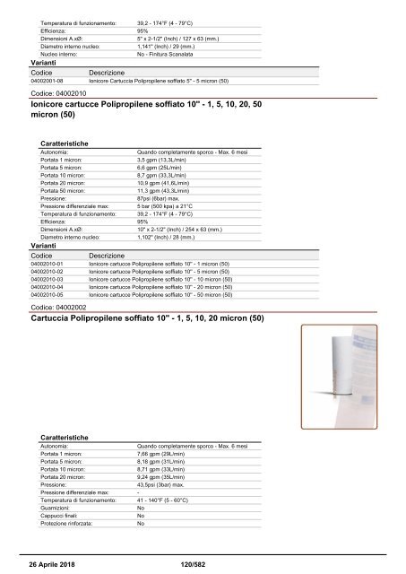 Depuratori Acqua Addolcitori Osmosi Catalogo Generale 26 Aprile 2018