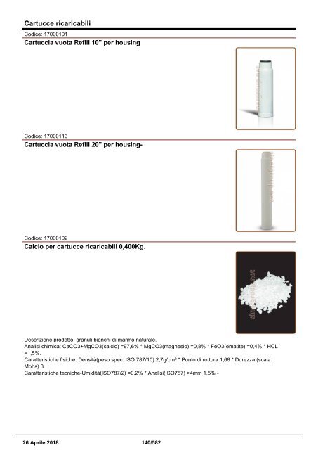 Depuratori Acqua Addolcitori Osmosi Catalogo Generale 26 Aprile 2018