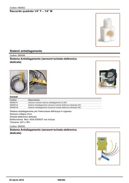 Depuratori Acqua Addolcitori Osmosi Catalogo Generale 26 Aprile 2018