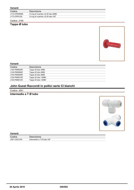 Depuratori Acqua Addolcitori Osmosi Catalogo Generale 26 Aprile 2018