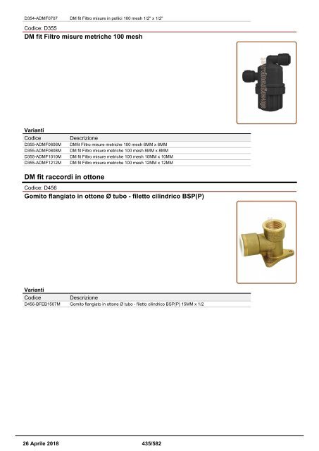 Depuratori Acqua Addolcitori Osmosi Catalogo Generale 26 Aprile 2018
