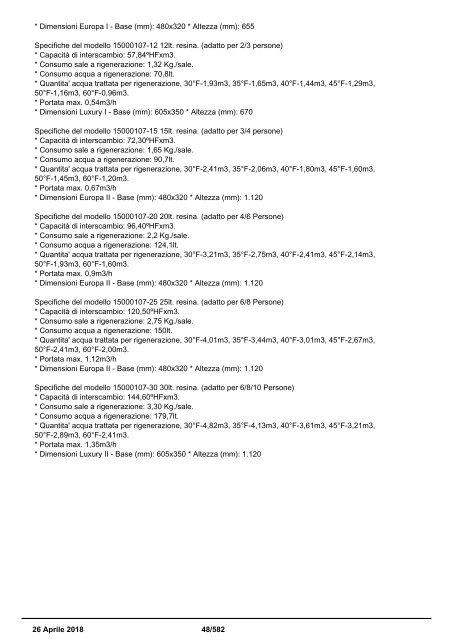 Depuratori Acqua Addolcitori Osmosi Catalogo Generale 26 Aprile 2018