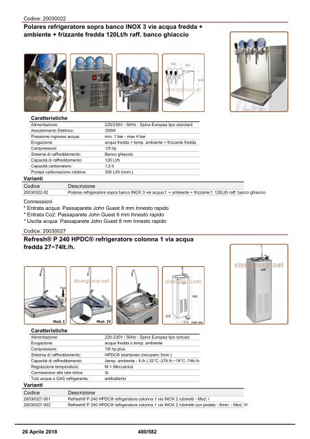 Depuratori Acqua Addolcitori Osmosi Catalogo Generale 26 Aprile 2018