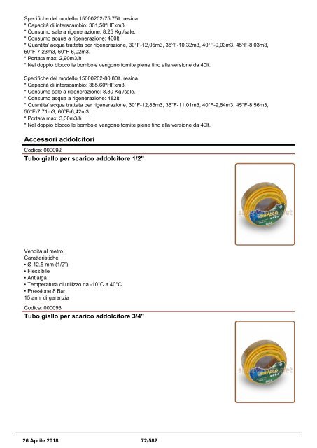 Depuratori Acqua Addolcitori Osmosi Catalogo Generale 26 Aprile 2018