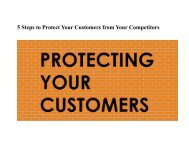 5 Steps to Protect Your Customers from Your Competitors