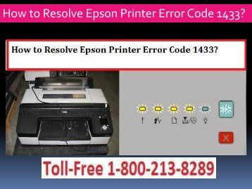 Epson Printer Error Code 1433
