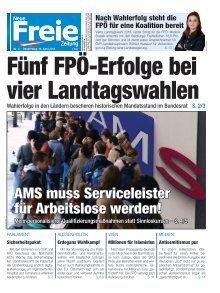 Fünf FPÖ-Erfolge bei vier Landtagswahlen