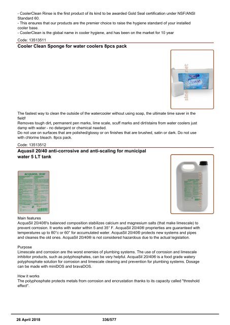 Water Purifier Water Softeners Reverse Osmosis Catalog 26 April 2018