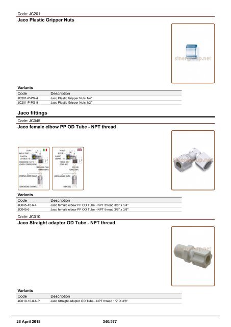 Water Purifier Water Softeners Reverse Osmosis Catalog 26 April 2018